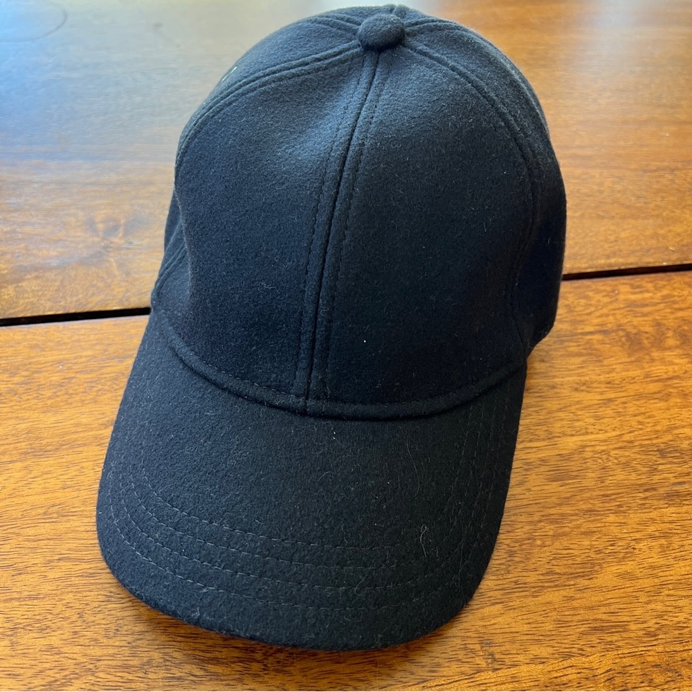 A.P.C. Black Wool Blend Cap